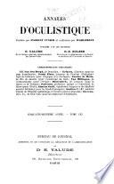 Annales d'oculistique