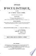 Annales d'oculistique