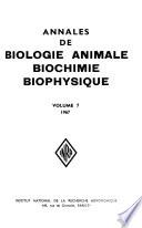 Annales de biologie animale, biochimie, biophysique