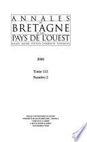 Annales de Bretagne et des pays de l'ouest, Anjou, Maine, Touraine