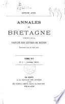 Annales de Bretagne et des pays de l'Ouest