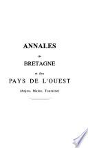 Annales de Bretagne et des pays l'ouest (Anjou, Maine, Touraine).