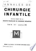 Annales de chirurgie infantile