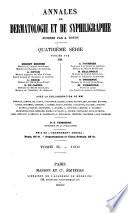 Annales de dermatologie et de syphiligraphie