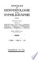 Annales de dermatologie et de syphiligraphie