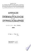 Annales de dermatologie et de syphiligraphie