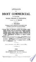 Annales de droit commercial et industriel français, étranger et international