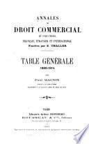 Annales de droit commercial et industriel français, étranger et international