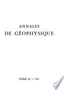 Annales de géophysique