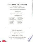 Annales de géophysique