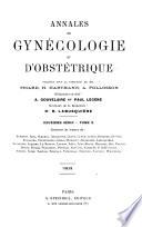 Annales de gynécologie et d'obstétrique