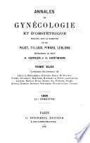 Annales de gynécologie (maladies des femmes, accouchements)