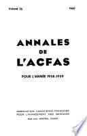 Annales de l'ACFAS.