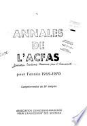 Annales de l'ACFAS.