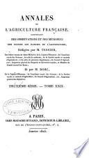 Annales de l'agriculture française