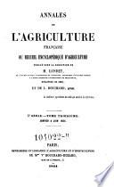 Annales de l'agriculture francoise. Red. par ... Tessier