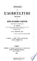 Annales de l'agriculture francoise. Red. par ... Tessier