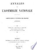 Annales de l'assemblée nationale