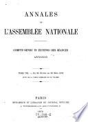 Annales de l'assemblée nationale