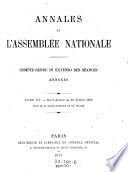 Annales de l'assemblée nationale