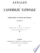 Annales de l'Assemblée nationale