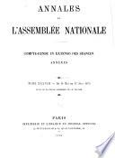 Annales de l'Assemblée nationale