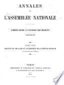 Annales de l'Assemblée nationale