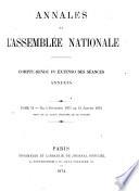 Annales de l'Assemblée nationale