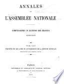 Annales de l'Assemblée nationale