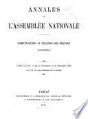 Annales de l'Assemblée nationale