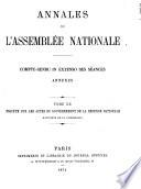 Annales de l'Assemblée nationale