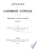 Annales de l'Assemblée nationale