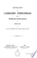 Annales de l'association internationale pour le progrès des sciences sociales
