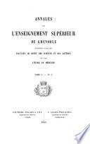 Annales de l'enseignement supérieur de Grenoble
