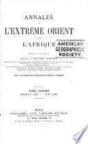 Annales de l'Extrême Orient et de l'Afrique