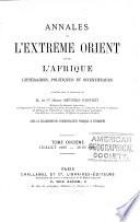 Annales de l'Extrême Orient et de l'Afrique