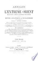 Annales de l'Extrême Orient