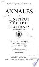 Annales de l'Institut d'études occitanes