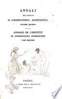 Annales de l'Institut de correspondance archeologique