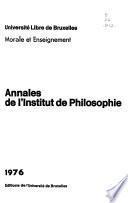 Annales de l'Institut de philosophie
