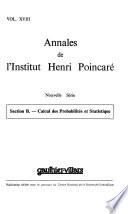 Annales de L'Institut Henri Poincaré