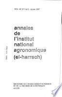 Annales de l'Institut national agronomique
