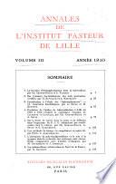 Annales de l'Institut Pasteur de Lille