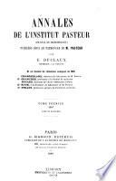 Annales de l'Institut Pasteur
