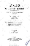 Annales de l'Institut Pasteur