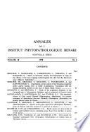 Annales de l'Institut phytopathologique Benaki