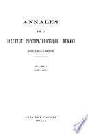 Annales de l'Institut phytopathologique Benaki