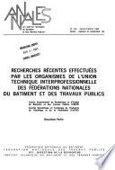 Annales de l'Institut technique du bâtiment et des travaux publics
