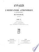 Annales de l'Observatoire astronomique, magnétique et météorologique de Toulouse