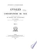 Annales de l'Observatoire de Nice ...